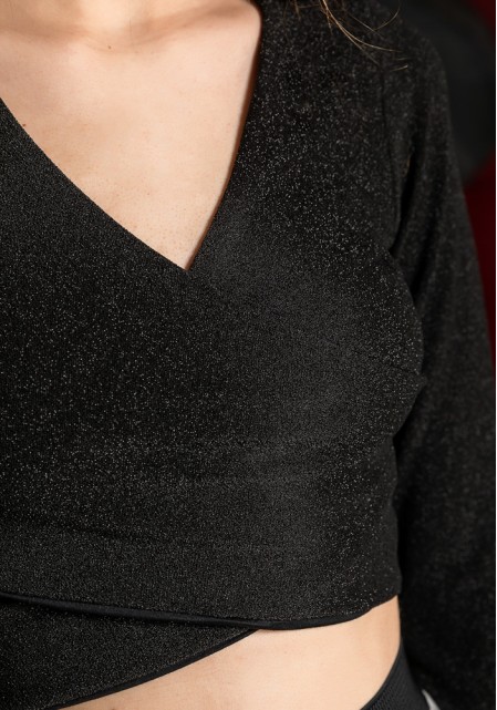 Crop top γυαλιστερό